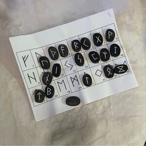 Partially Finished Black Rune Stone Set